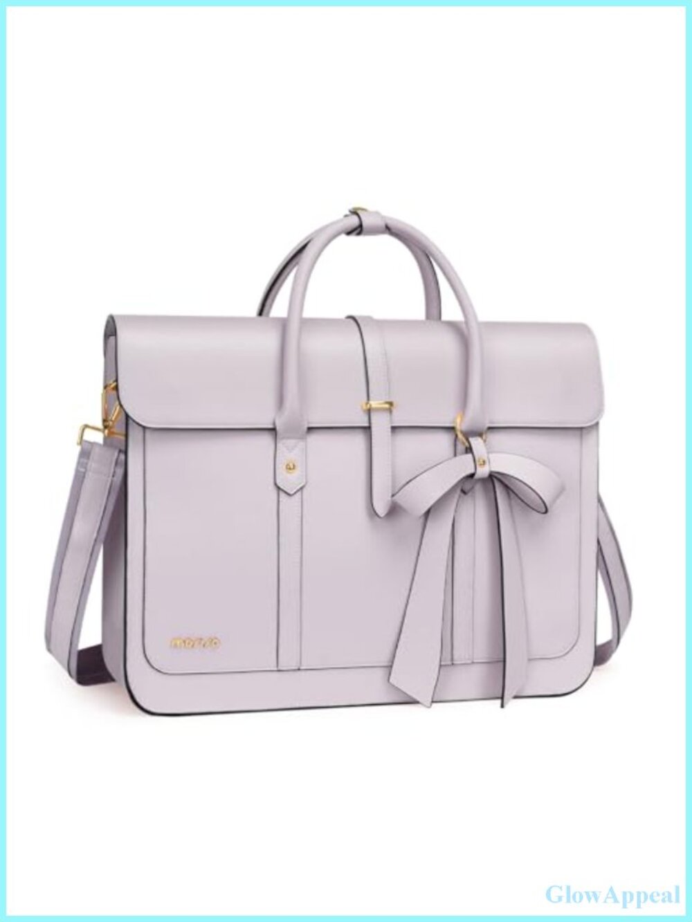 PU Leather Laptop Messenger Bag Fits 13-14 Inch Waterproof Briefcase